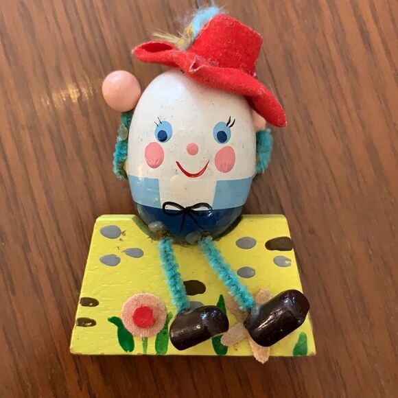 Vtg 1977 Kurt Adler wooden Humpty Dumpty ornament - Picture 2 of 7